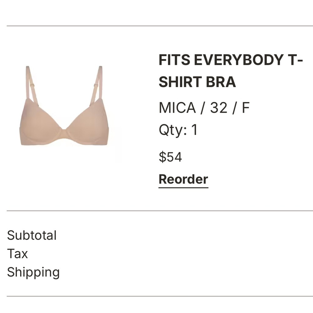 Fits Everybody T-Shirt Bra 32F
